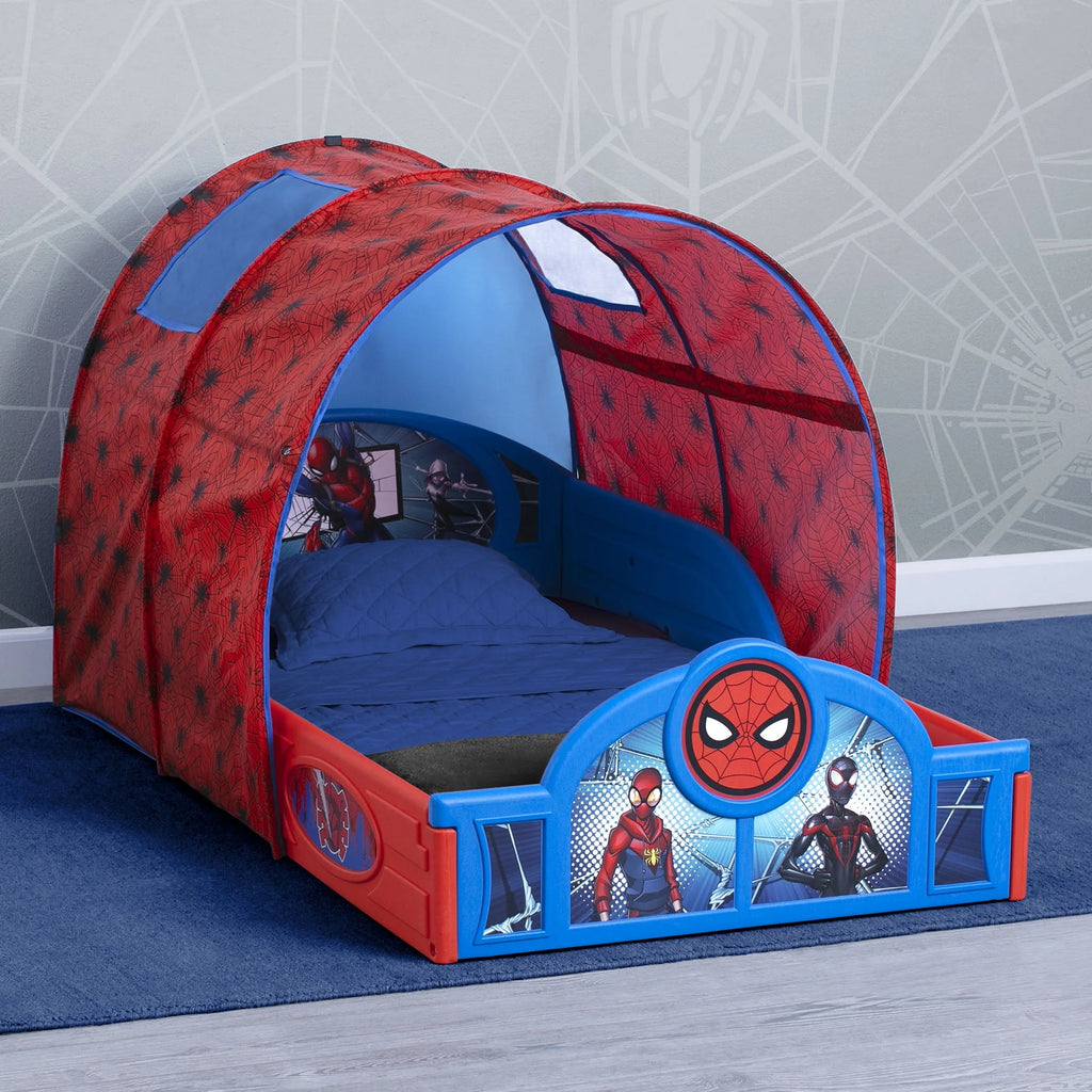 Toddler Bed with Tent and Built-In Guardrails W287