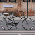 Green Single Speed Bike with Rear Cargo Rack A577691