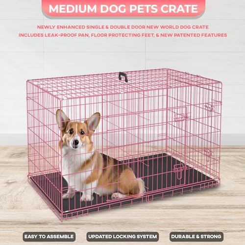 Black 48 Inch Folding Metal Dog Crate with Divider Panel K631