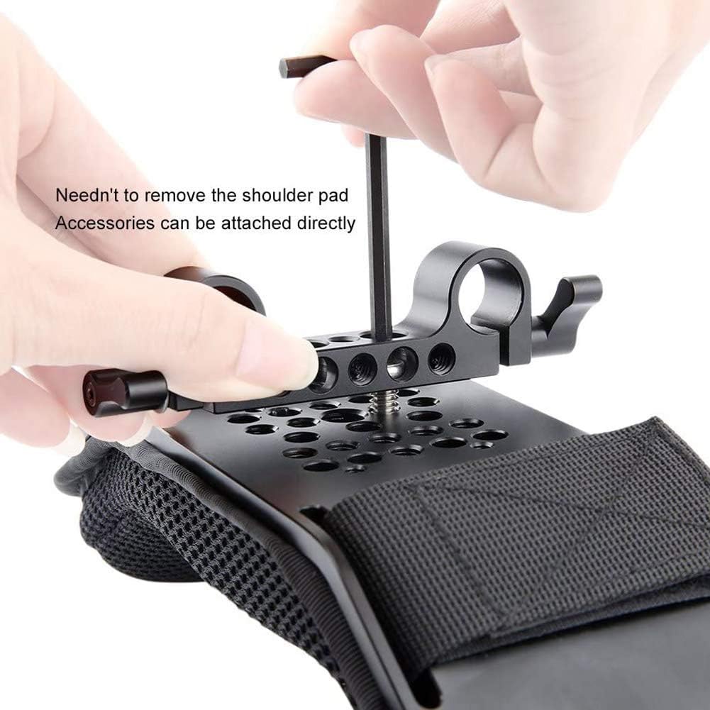 Shoulder Mount Support System for Video Camcorder Camera DSLR Rig (15mm Railblock) Pack of 2 H39595