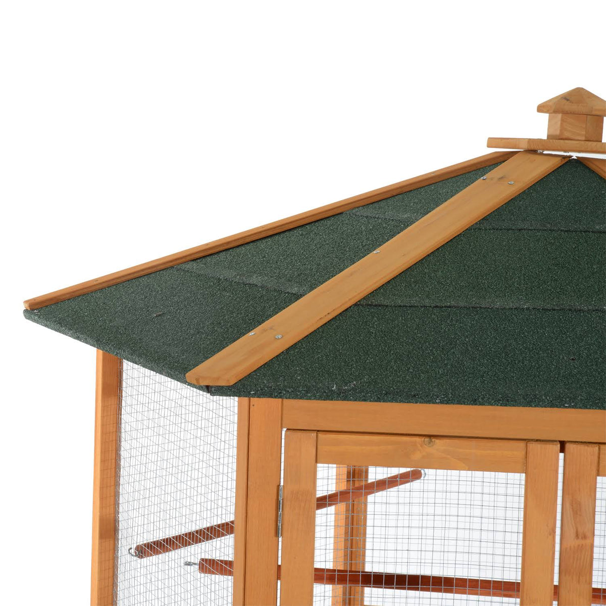 Brown Hexagonal Bird Cage X537385