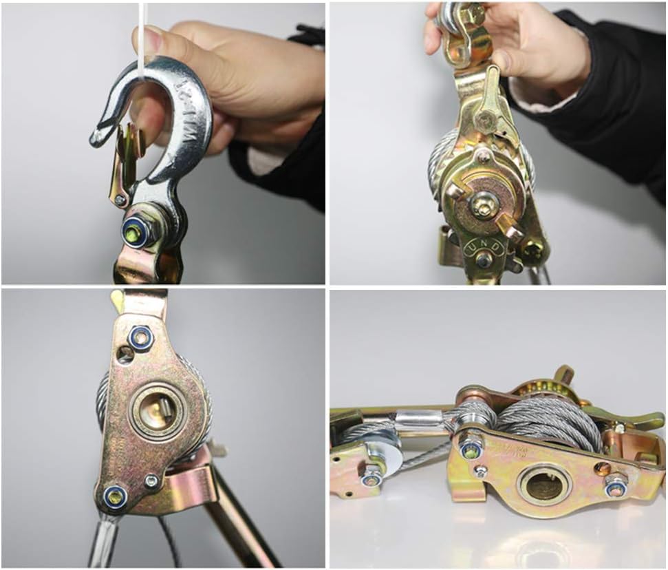 2 Ton Cable Hoist Puller with 2 Hooks, Pack of 2 W748710