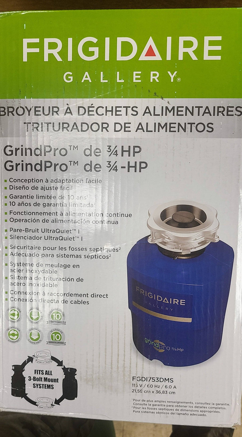 3/4 HP Food Waste Disposer U941