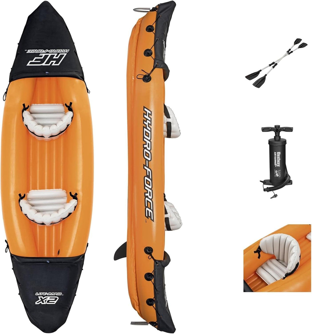 Inflatable Kayak 2 Person with Pump Paddles D729648