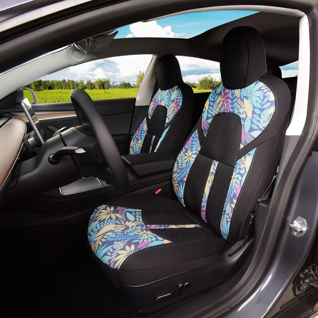 Gray and Black Car Seat Covers Set W375