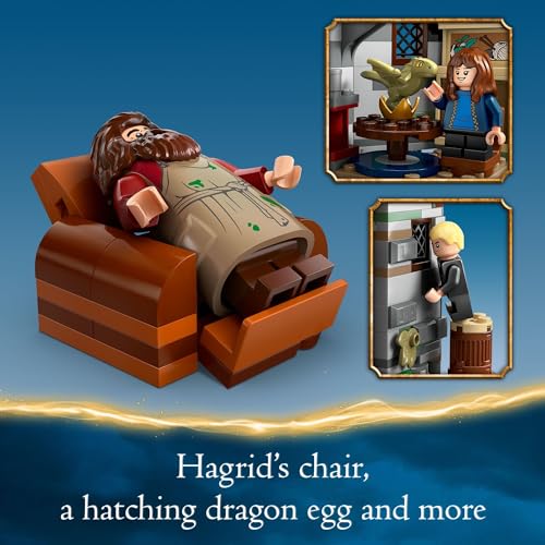 LEGO Harry Potter Hagrid's Hut: an Unexpected Visit - Kids Building Toy with Buildable House, 7 Minifigures & Dragon Z7100