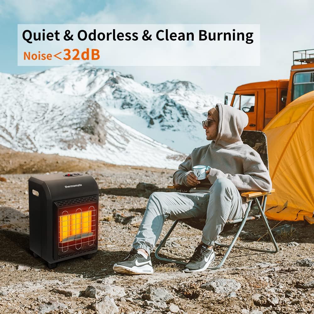 Portable LP Gas Heater with 3 Power Settings, 18,000 BTU Q672