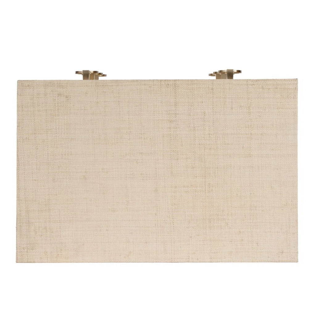 Natural Raffia 3 Drawer Wooden Chest E2570