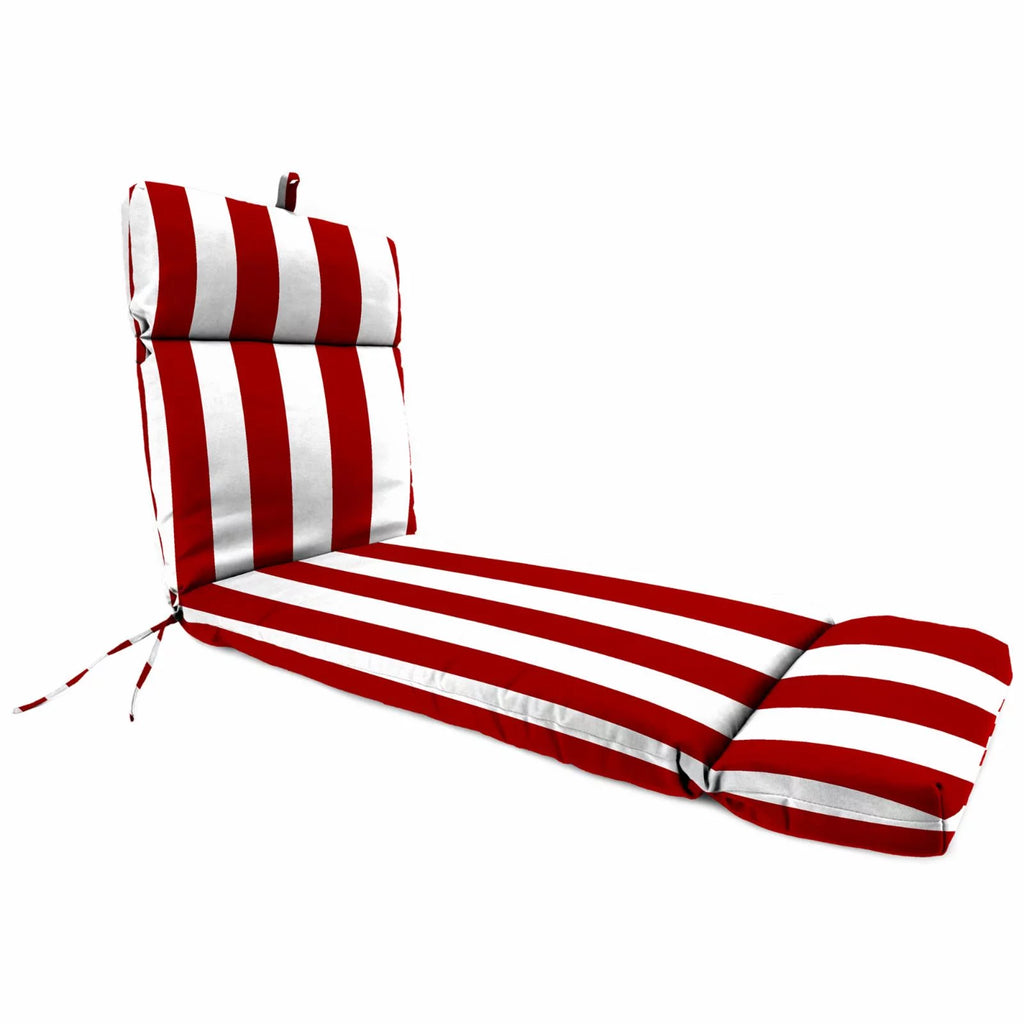 72 x 22 in. Rectangular Outdoor Chaise Lounge Cushion with Ties Y171806