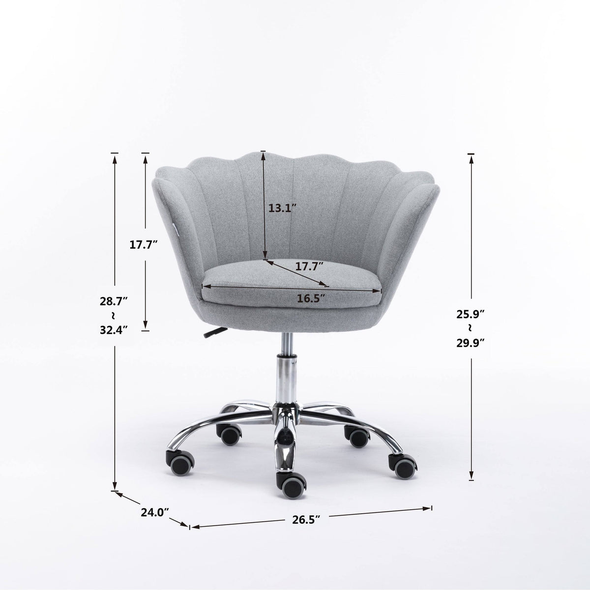 Light Grey Swivel Shell Chair Y254243