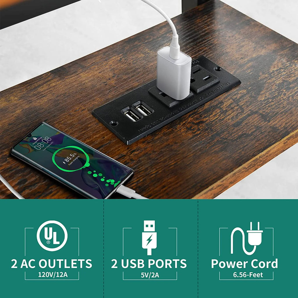 Portable Laptop Table with Charging Station K614875