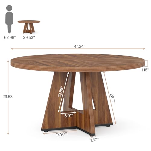 47 Inch Round Wood Dining Table B780