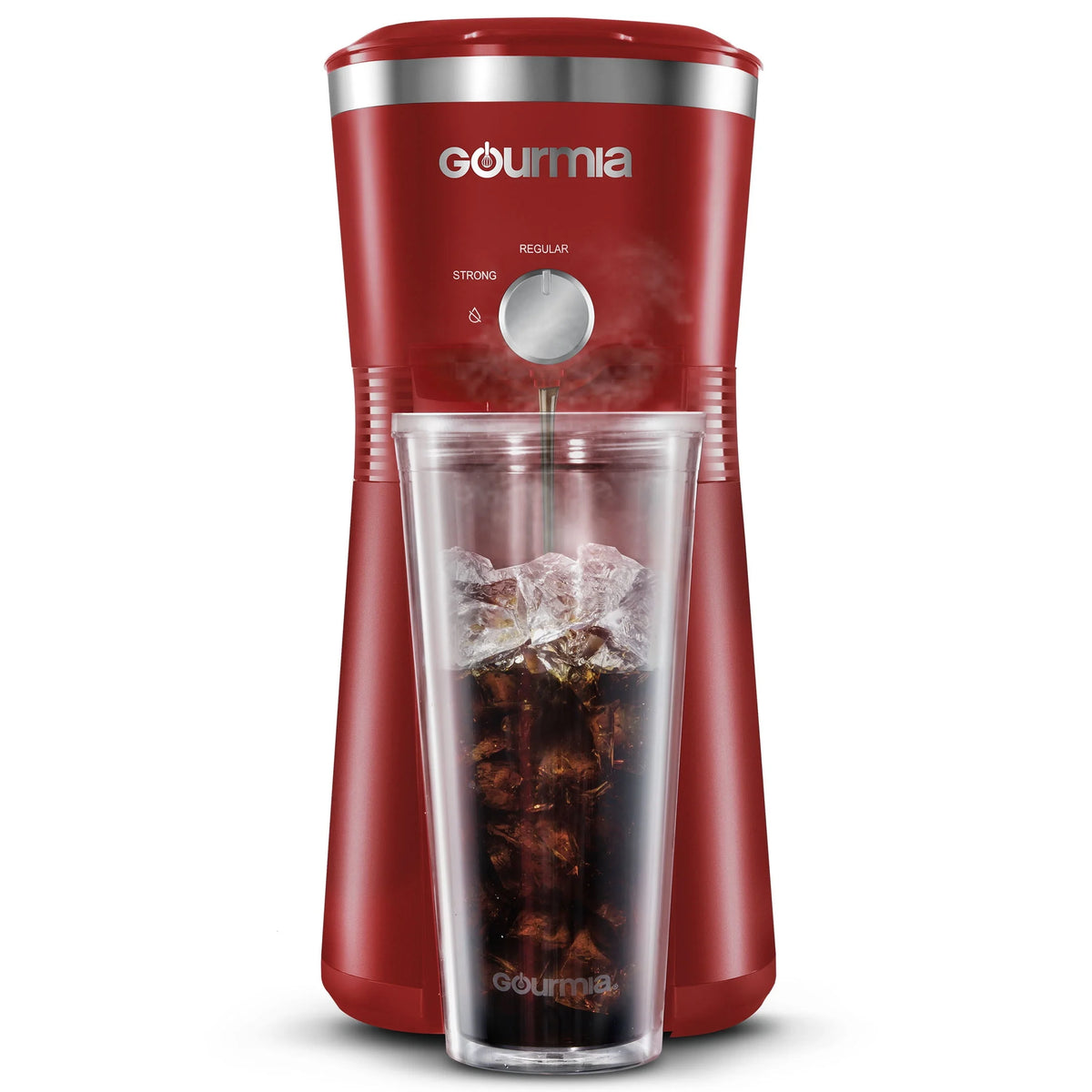Red Iced Coffee Maker with 25 fl oz Tumbler N816367