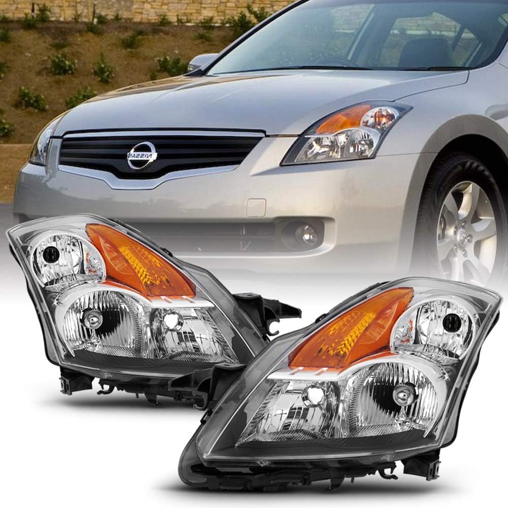 Chrome Housing Headlights Headlamps Replacement Driver+Passenger Side H775