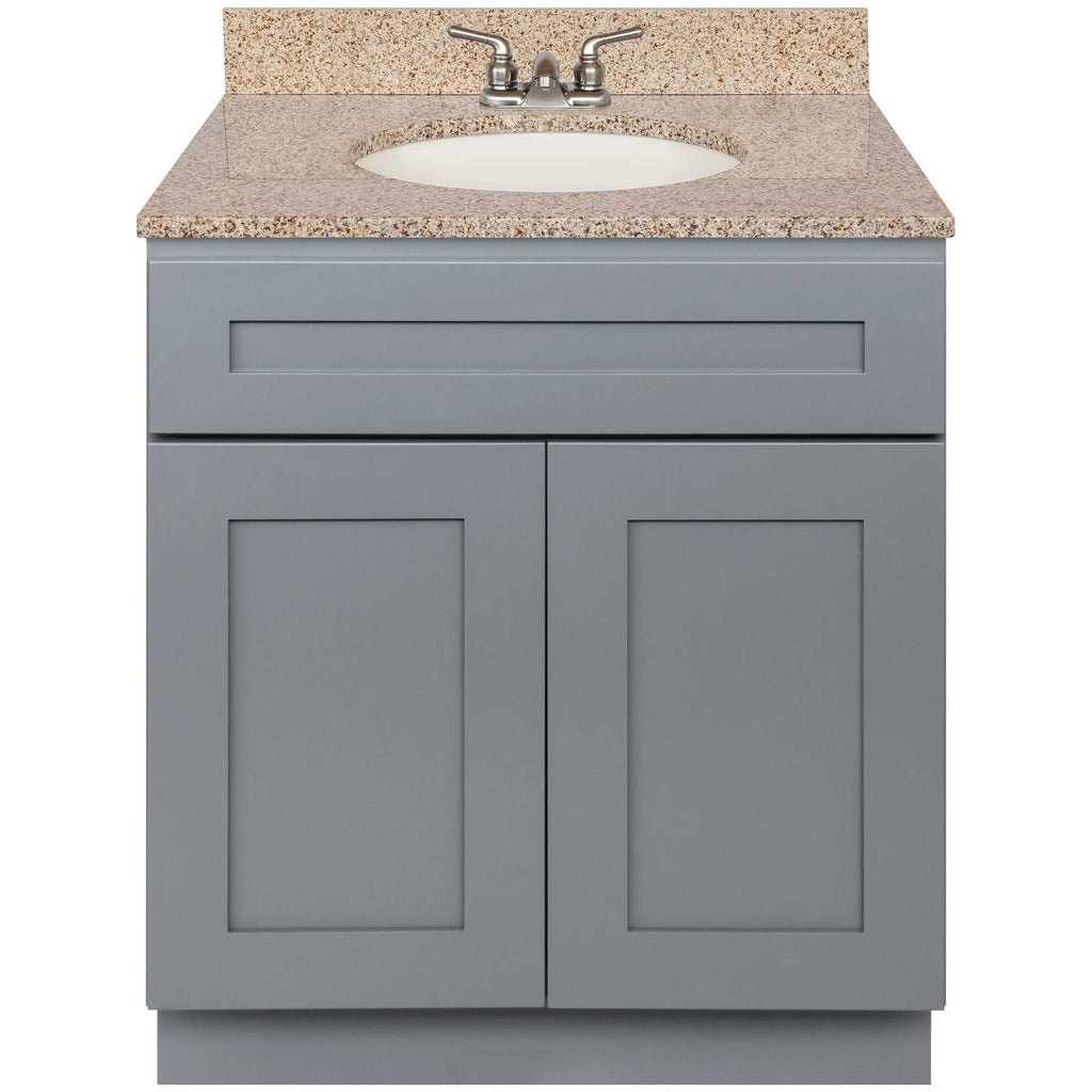 Gray 31W Vanity and Granite Top with Faucet U140799