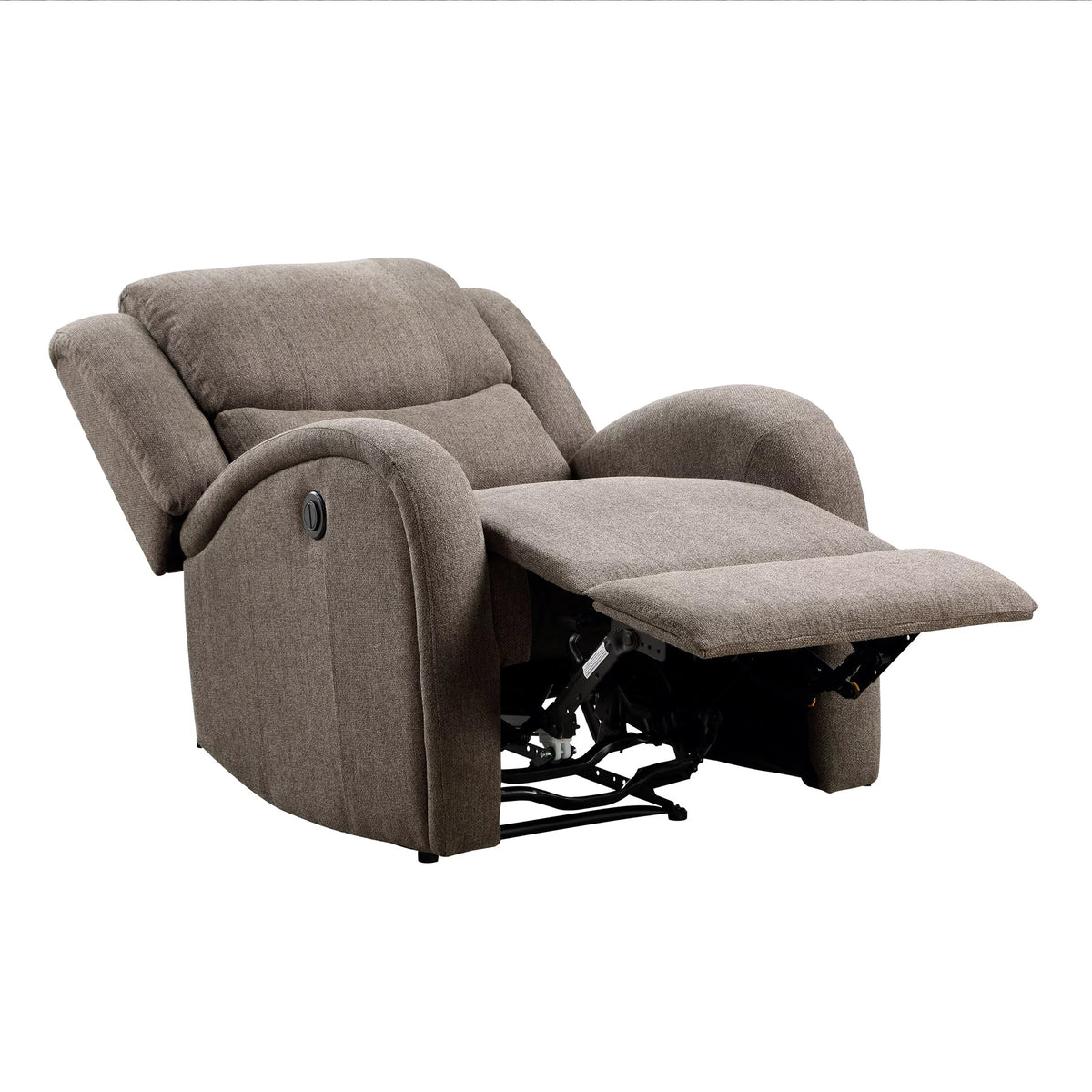 Brown Chenille Fabric Power Reclining Chair Q3915