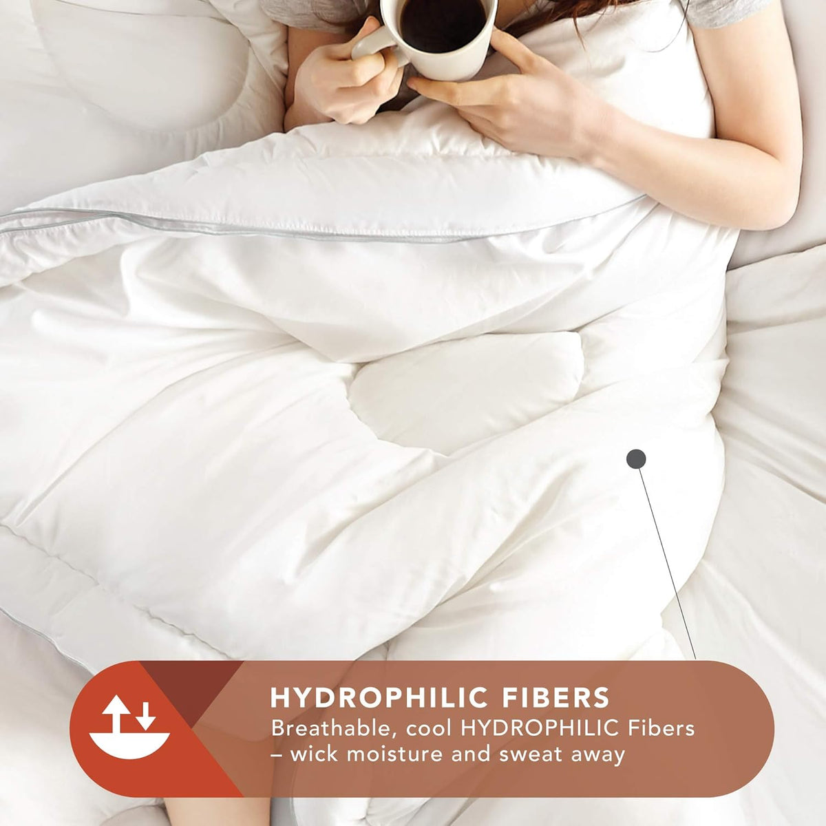 White Lyocell Eucalyptus Full Queen Comforter X3099