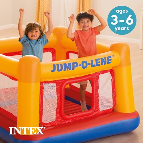Inflatable Bounce Castle Trampoline with Crawl-Thru Door and Net I198629