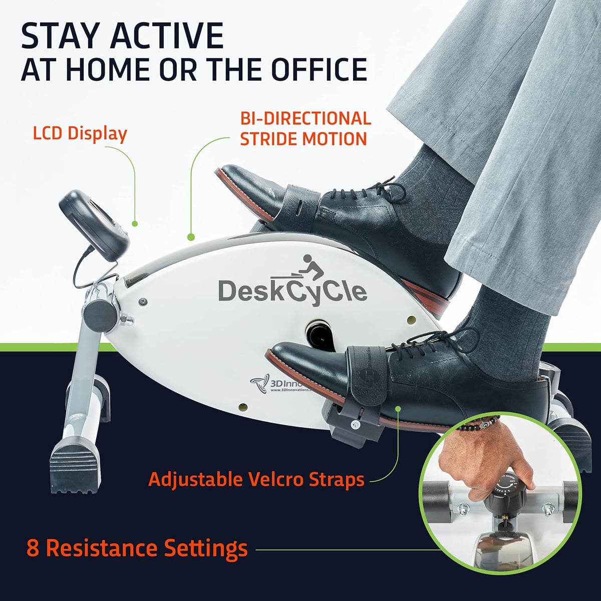 Under Desk Bike Pedal Exerciser with LCD Display L168213