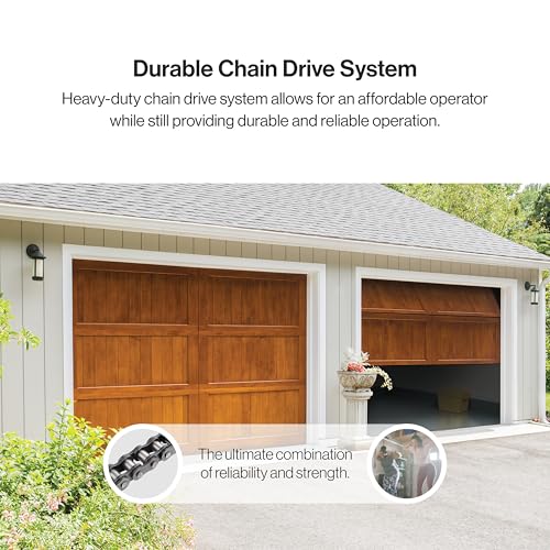 Garage Door Opener with Battery Backup, Black C31071