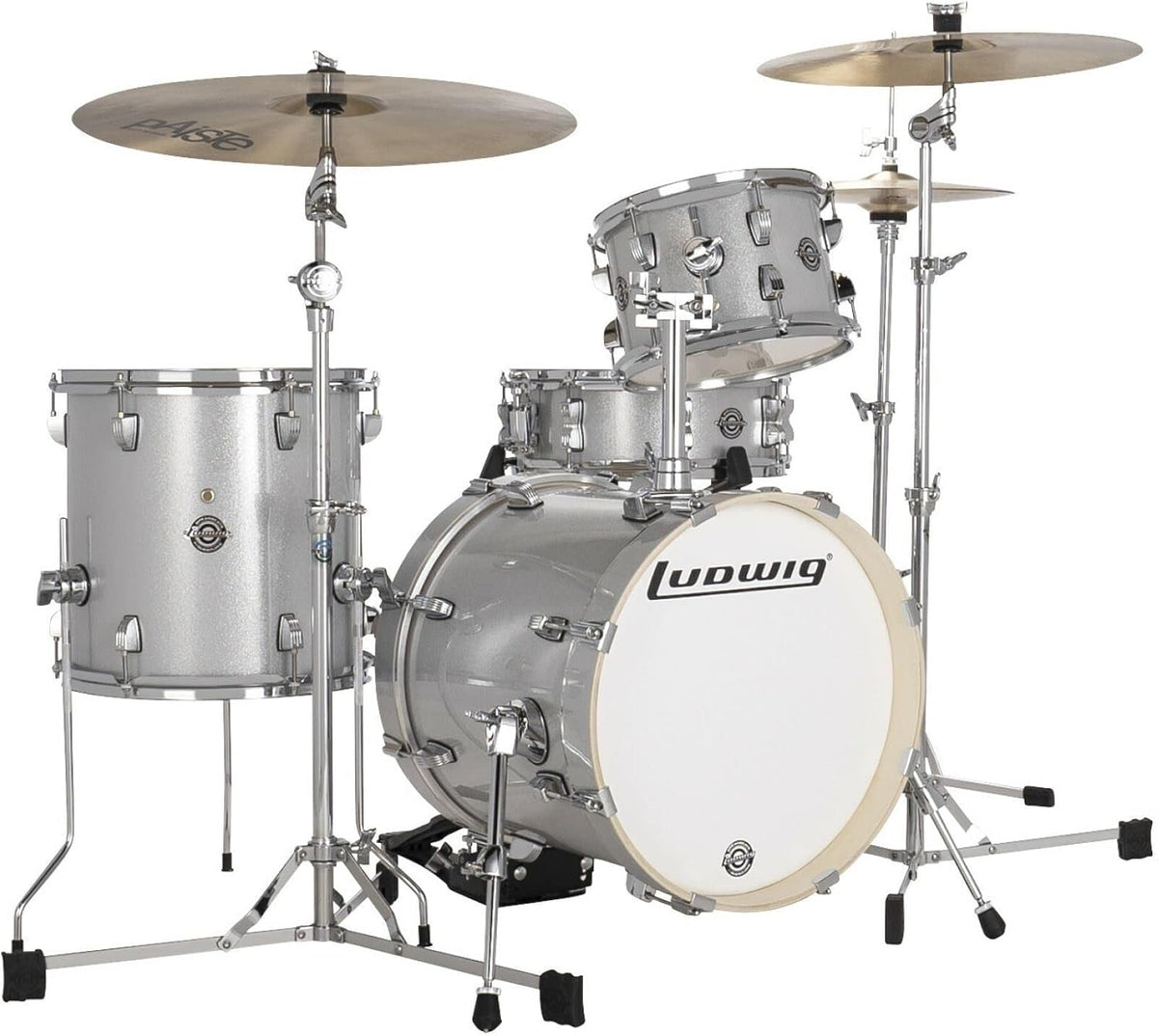 4-Piece Drum Set Shell Pack, Silver Sparkle C230