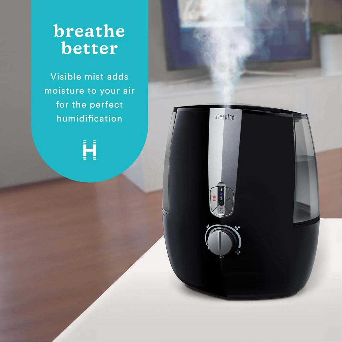 Ultrasonic Air Humidifier, 5.3L Water Tank with Warm and Cool Mist S330