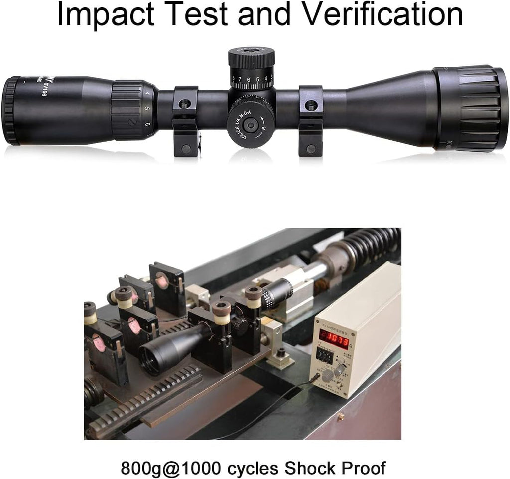 3-9x40 AO Rifle Scope with Mil Dot Reticle U902841