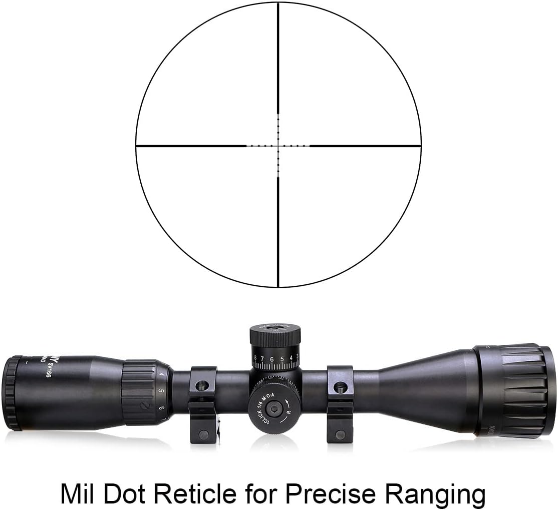 3-9x40 AO Rifle Scope with Mil Dot Reticle U902841