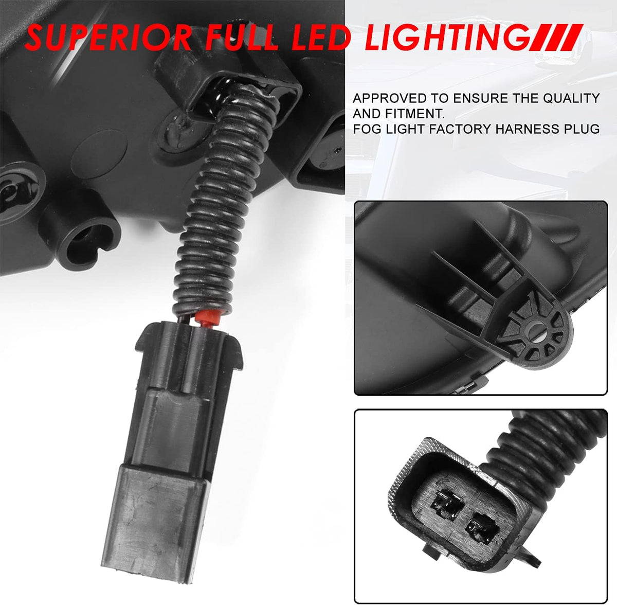 High Power LED Fog Light Lamps Black Housing M980940