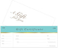 25 Set Aqua Blue Blank Gift Certificates with Matching Envelopes G9102