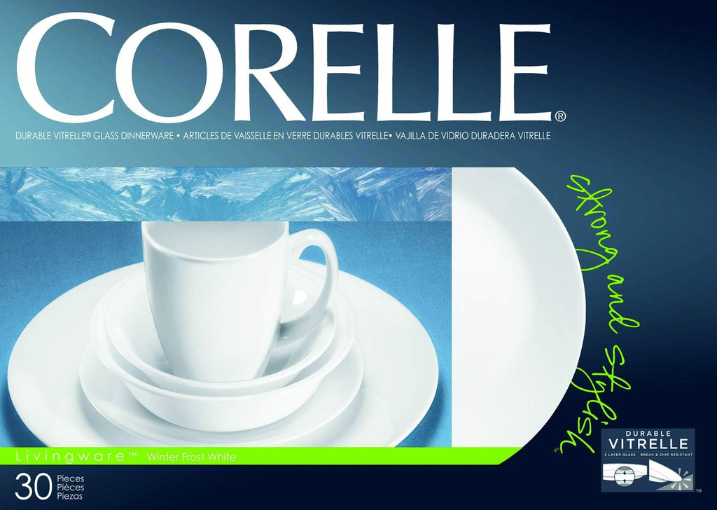30-Piece White Dinnerware Set J8462