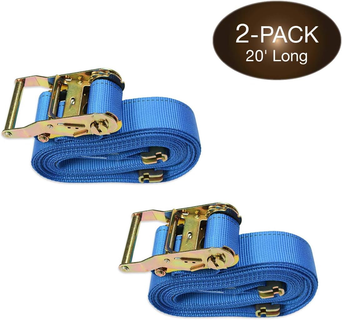 Heavy Duty Blue Polyester Ratchet Straps B491