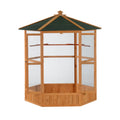 Brown Hexagonal Bird Cage X537385