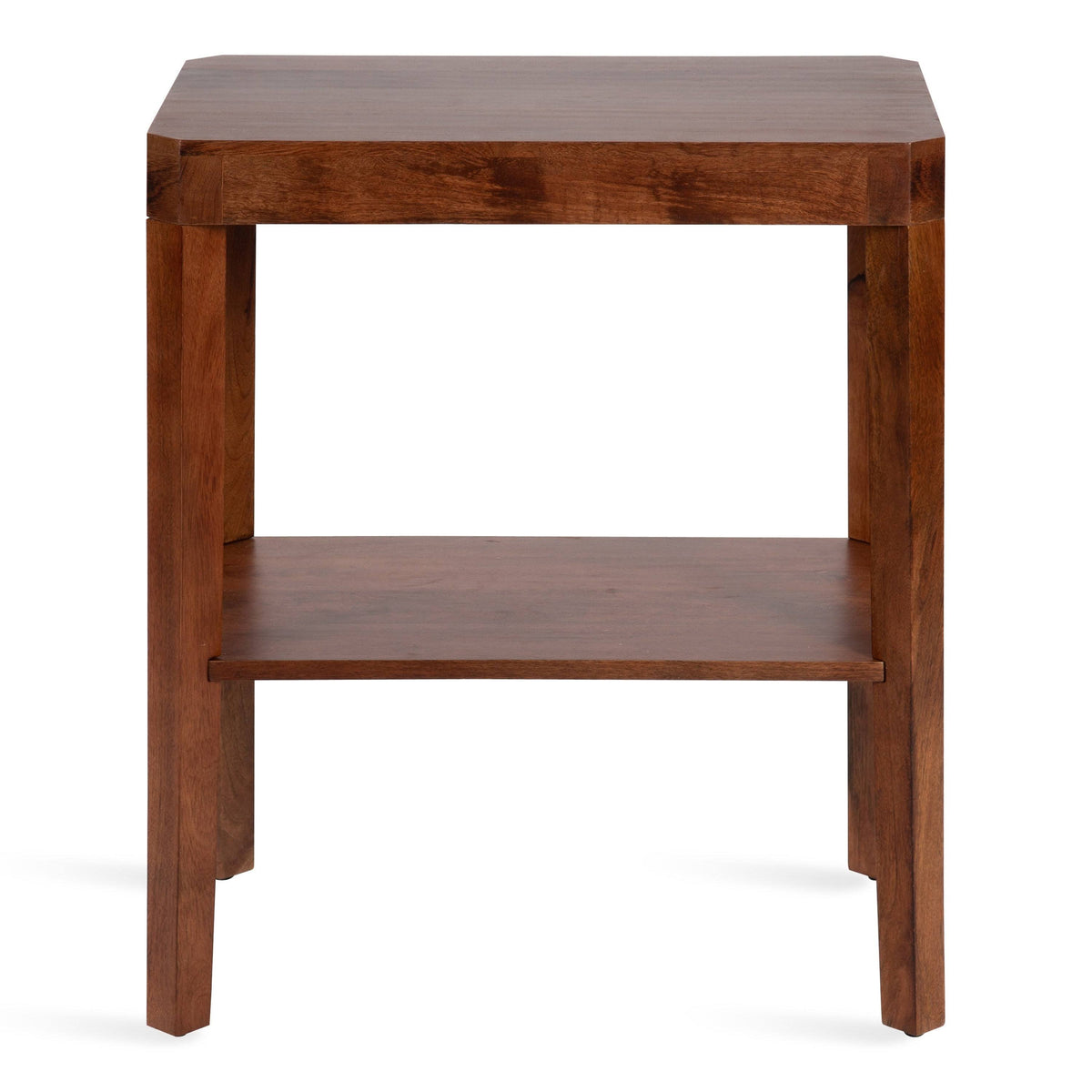 Walnut Brown Wood Side Table K849095