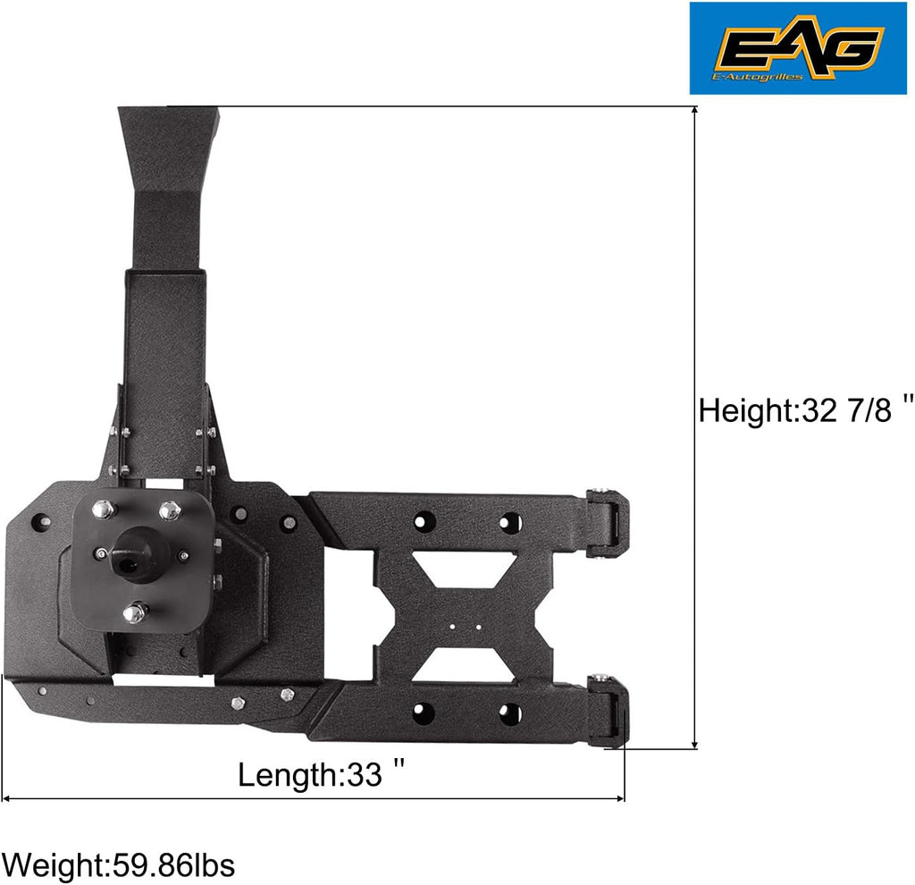Tire Carrier Kit with 3rd Brake Light Bracket and Back Up Camera Adaptor Z31007