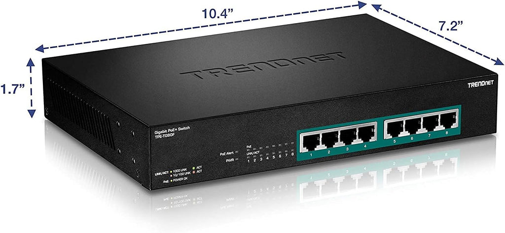 8-Port Gigabit PoE+ Ethernet Network Switch W548339
