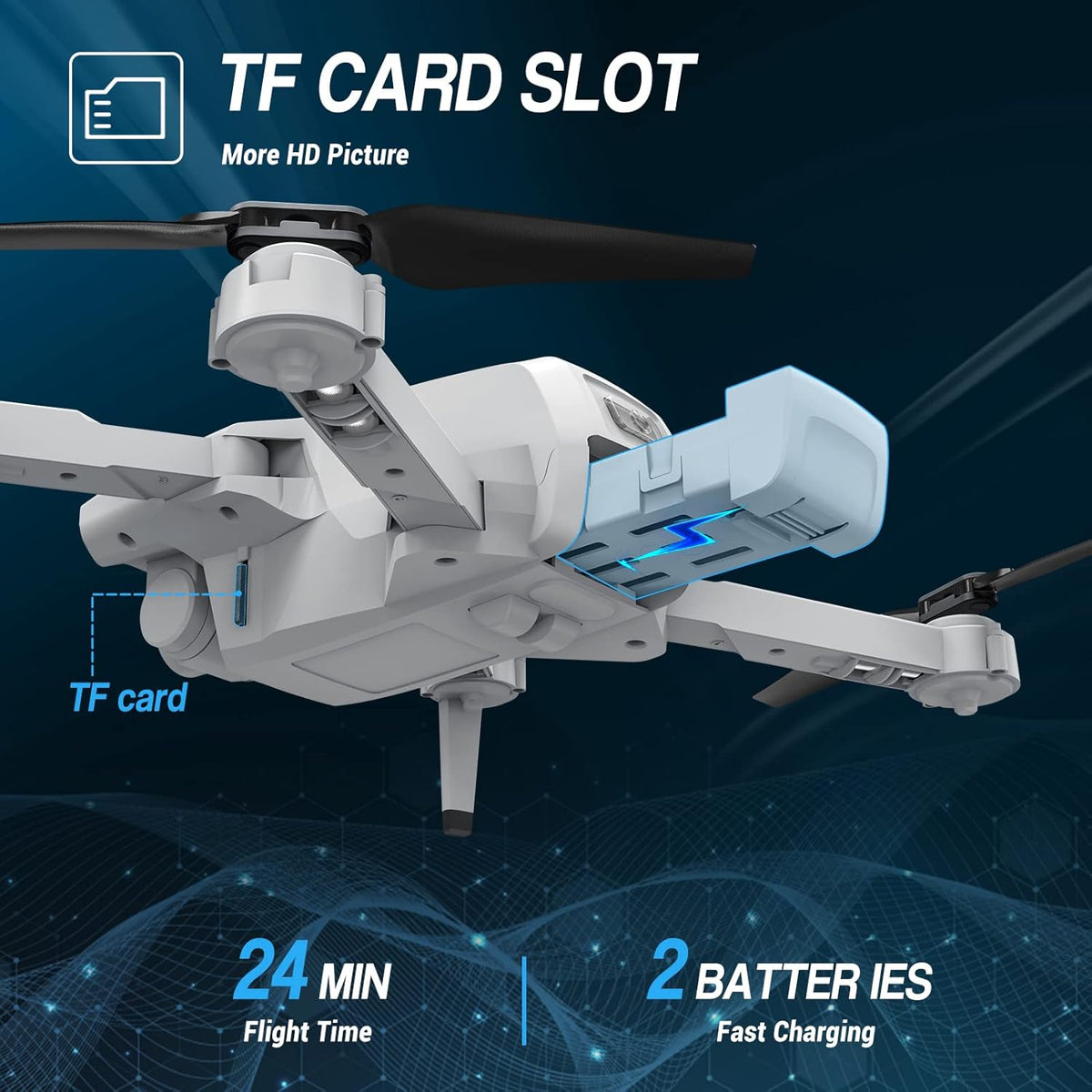 HD 1080P FPV Foldable Quadcopter Drone with Camera O791
