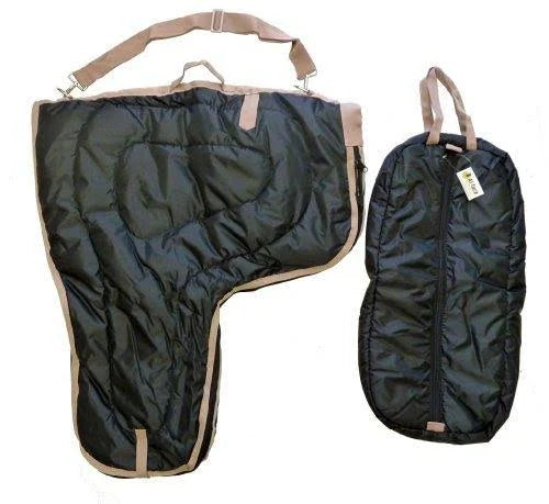 Large 420D Padded Navy Blue Western Saddle Carrier Case E687