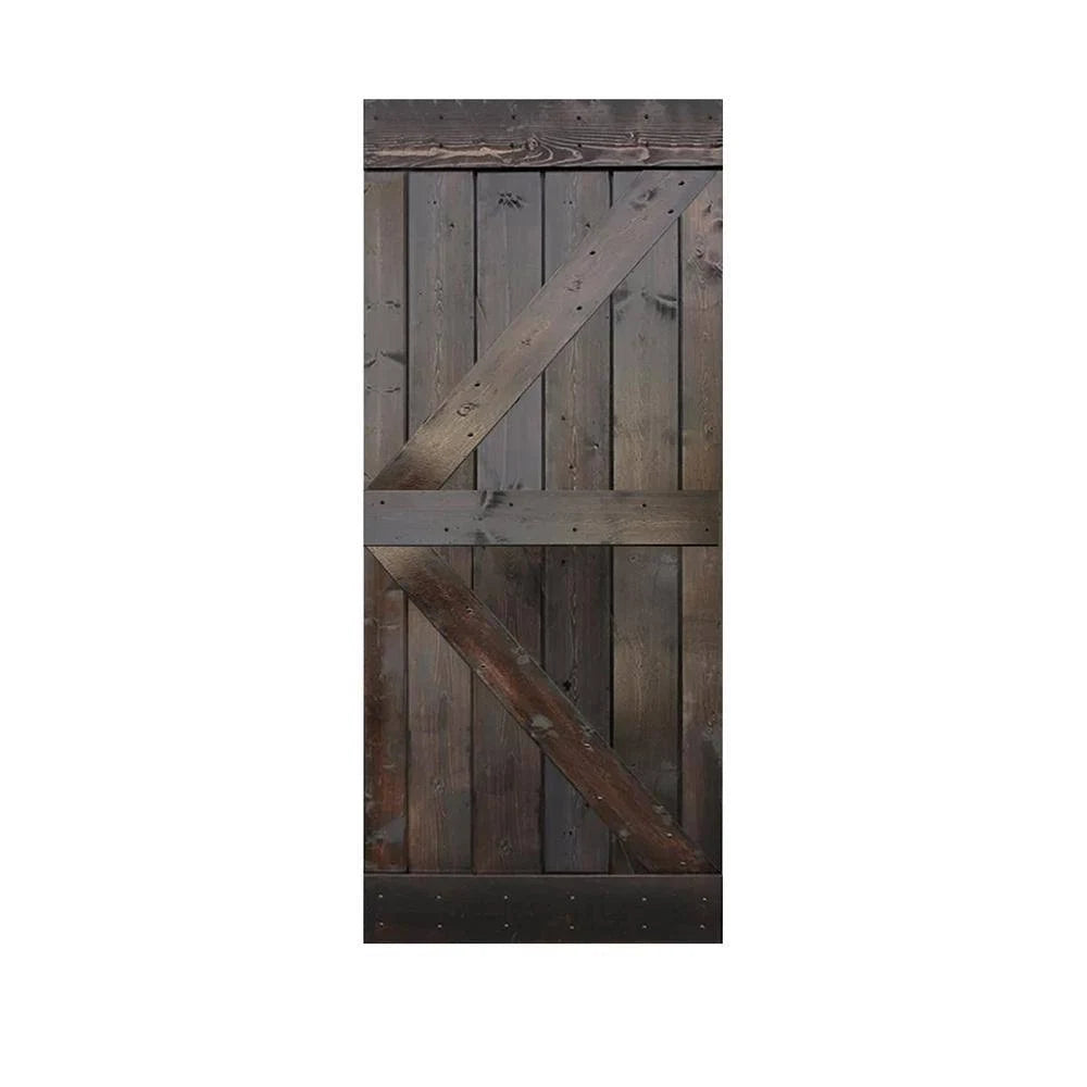 38 in. x 84 in. Knotty Pine Solid Wood Interior Barn Door Slab X22548