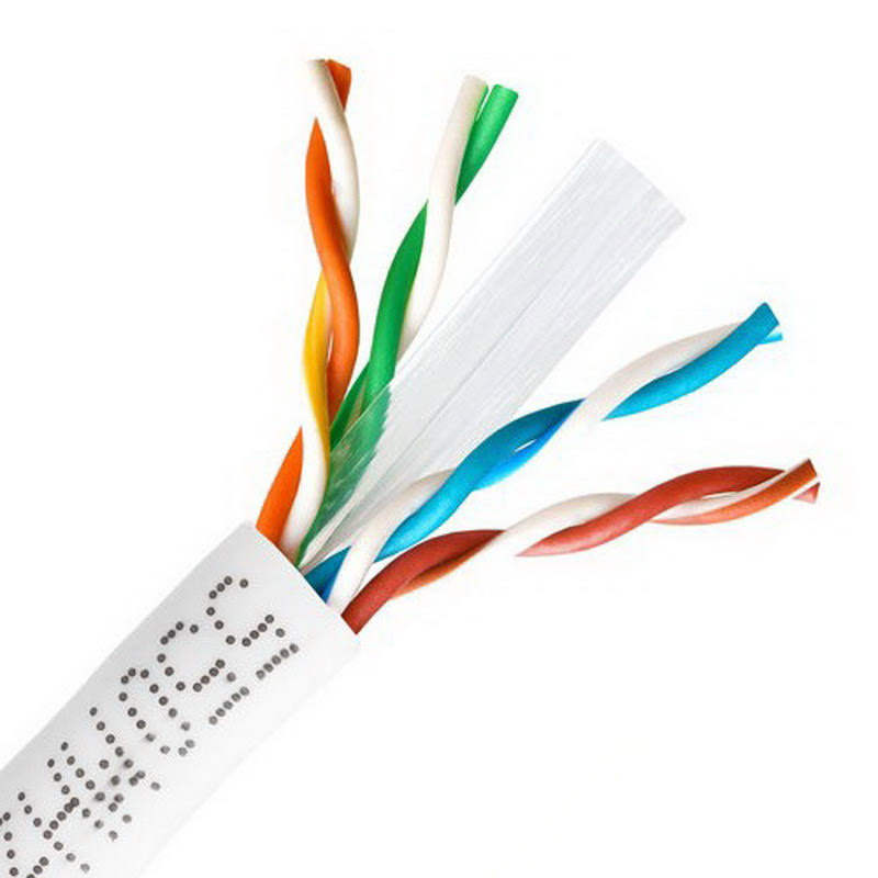 Cat6 23AWG Bare Copper 1000ft Ethernet Cable White N215537