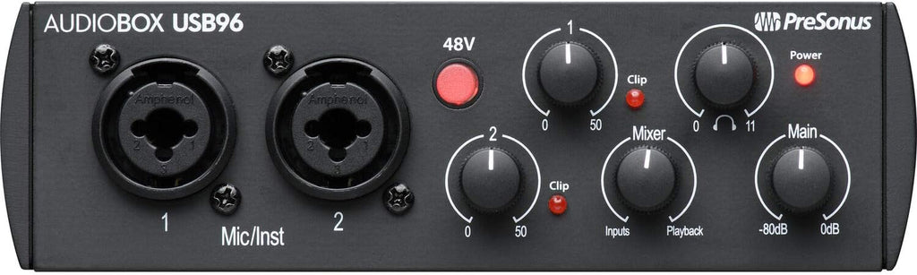 Audio Interface with Studio Monitors and Instrument Cable C323327