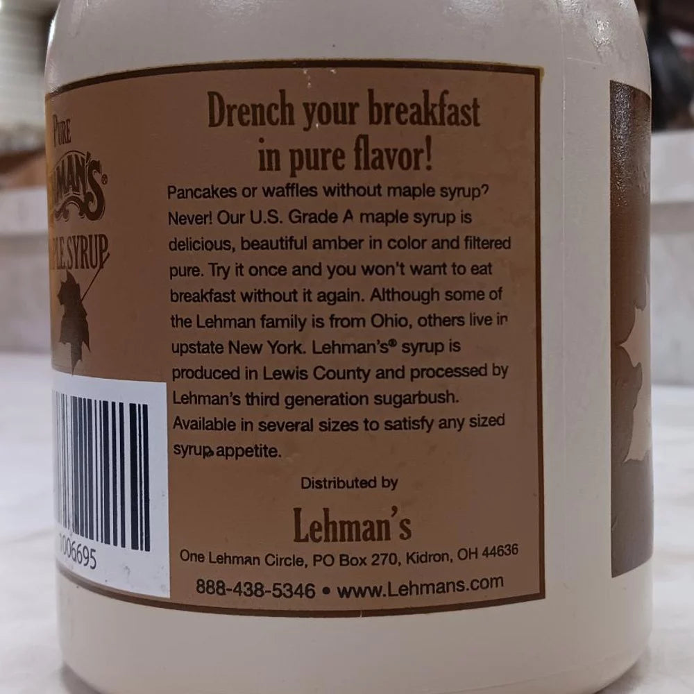 Pure Maple Syrup Grade A Medium Amber 1 Quart Jug E646237