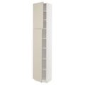 White High Cabinet with Shelves and 2 Doors J7485