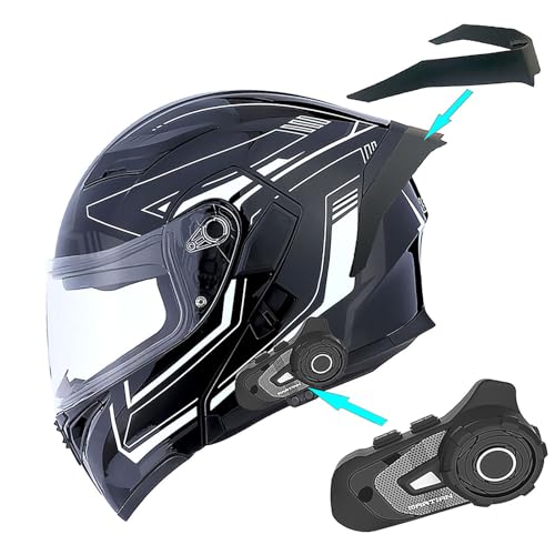Modular Full Face Helmet Flip up Dual Visor B9371