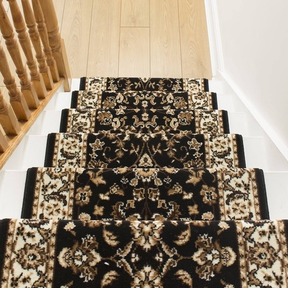 Persian Black Stair Carpet Runner P427692