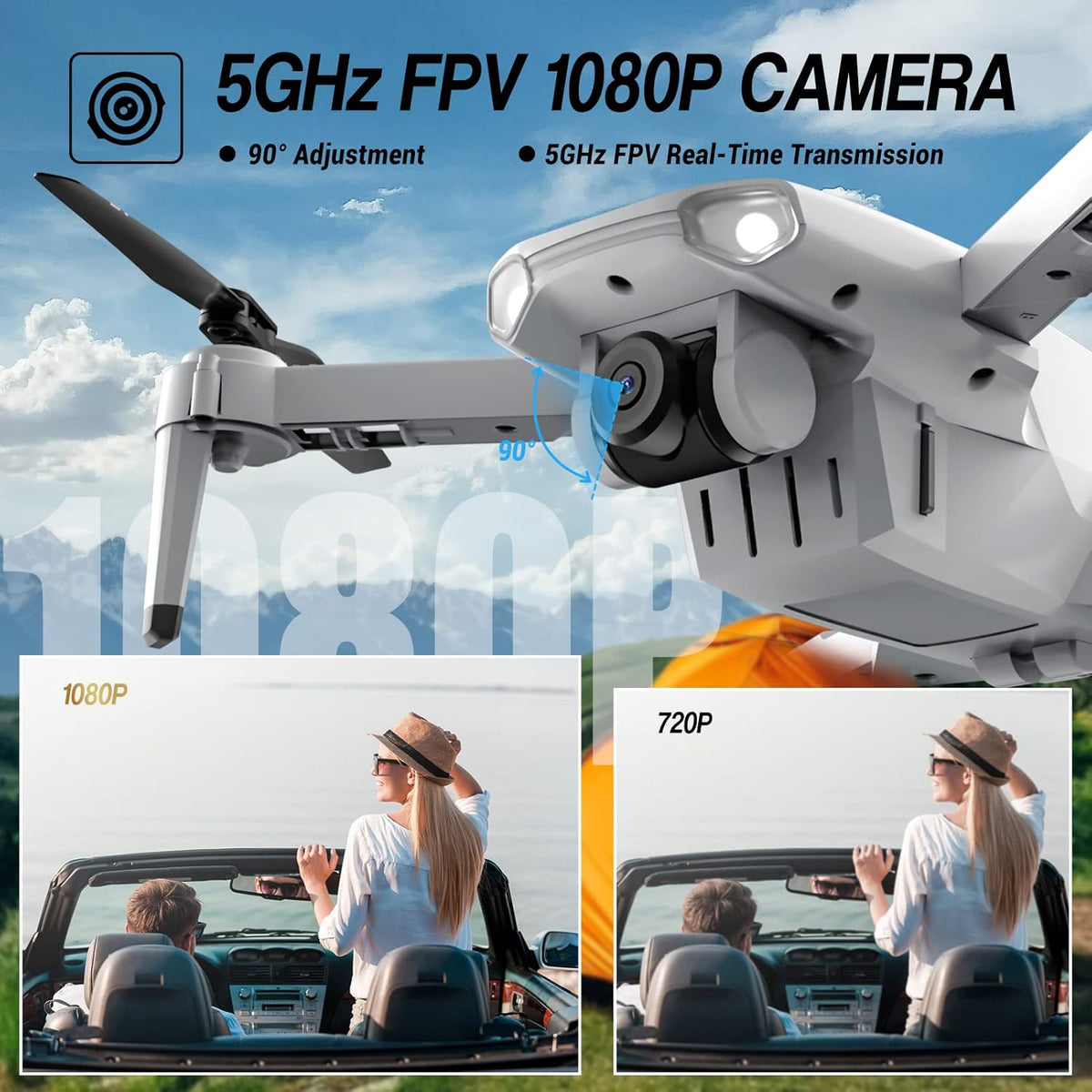 HD 1080P FPV Foldable Quadcopter Drone with Camera O791