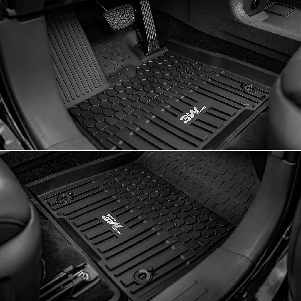 Black 8 Seat TPE All Weather Floor Mats & Cargo Liner W506609