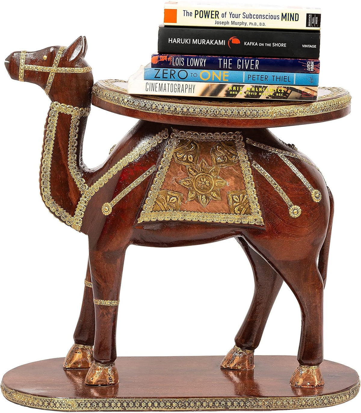 Hand Carved Wooden Coffee Table with Drawer P1556