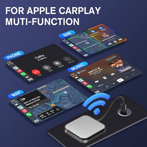 Grey Wireless Carplay Adapter with USB C Receiver R181
