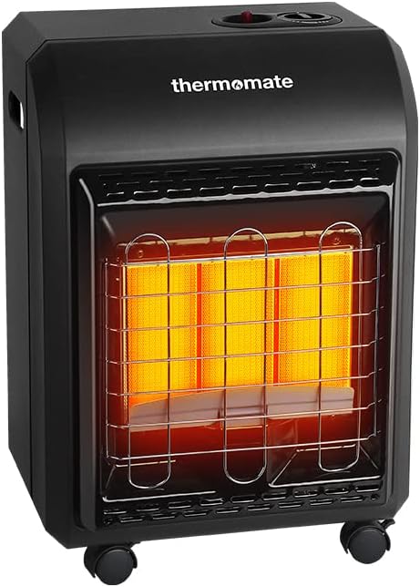 Portable LP Gas Heater with 3 Power Settings, 18,000 BTU Q672
